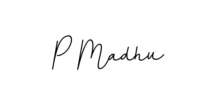 P Madhu stylish signature style. Best Handwritten Sign (BallpointsItalic-DORy9) for my name. Handwritten Signature Collection Ideas for my name P Madhu. P Madhu signature style 11 images and pictures png