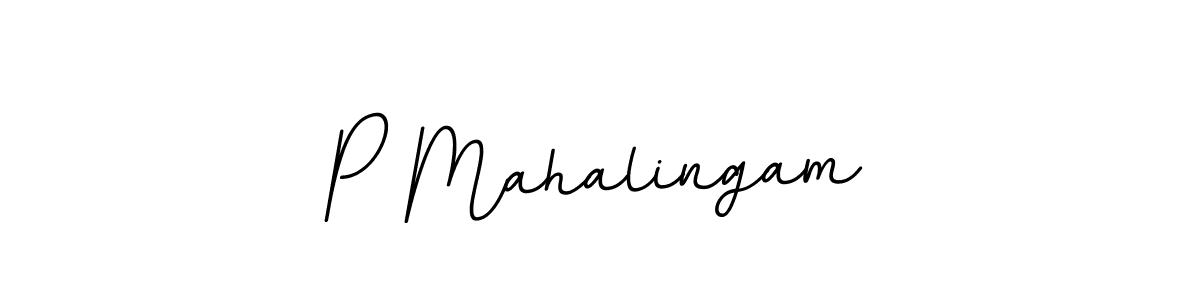 Create a beautiful signature design for name P Mahalingam. With this signature (BallpointsItalic-DORy9) fonts, you can make a handwritten signature for free. P Mahalingam signature style 11 images and pictures png