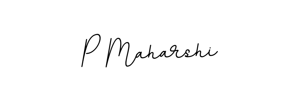 Make a beautiful signature design for name P Maharshi. With this signature (BallpointsItalic-DORy9) style, you can create a handwritten signature for free. P Maharshi signature style 11 images and pictures png