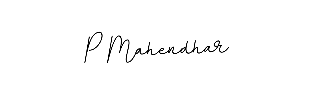 The best way (BallpointsItalic-DORy9) to make a short signature is to pick only two or three words in your name. The name P Mahendhar include a total of six letters. For converting this name. P Mahendhar signature style 11 images and pictures png
