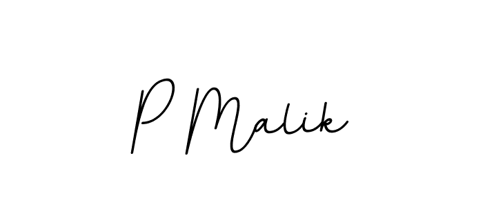 How to make P Malik name signature. Use BallpointsItalic-DORy9 style for creating short signs online. This is the latest handwritten sign. P Malik signature style 11 images and pictures png