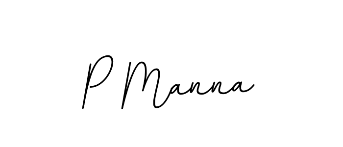 Create a beautiful signature design for name P Manna. With this signature (BallpointsItalic-DORy9) fonts, you can make a handwritten signature for free. P Manna signature style 11 images and pictures png