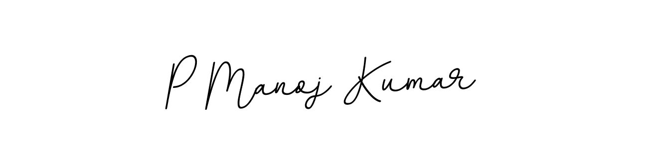 Create a beautiful signature design for name P Manoj Kumar. With this signature (BallpointsItalic-DORy9) fonts, you can make a handwritten signature for free. P Manoj Kumar signature style 11 images and pictures png