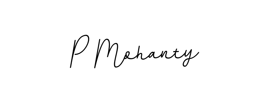 Create a beautiful signature design for name P Mohanty. With this signature (BallpointsItalic-DORy9) fonts, you can make a handwritten signature for free. P Mohanty signature style 11 images and pictures png