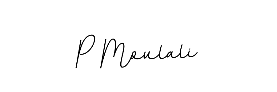 How to make P Moulali signature? BallpointsItalic-DORy9 is a professional autograph style. Create handwritten signature for P Moulali name. P Moulali signature style 11 images and pictures png