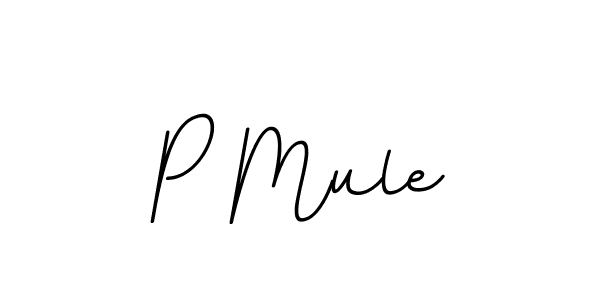 The best way (BallpointsItalic-DORy9) to make a short signature is to pick only two or three words in your name. The name P Mule include a total of six letters. For converting this name. P Mule signature style 11 images and pictures png