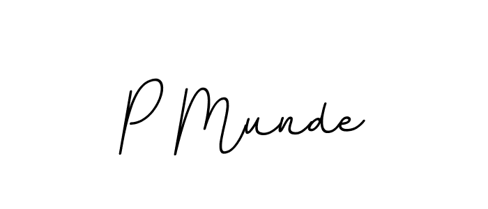 Make a beautiful signature design for name P Munde. With this signature (BallpointsItalic-DORy9) style, you can create a handwritten signature for free. P Munde signature style 11 images and pictures png