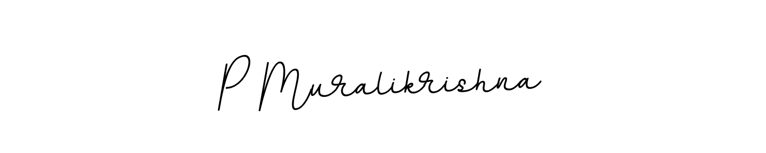 The best way (BallpointsItalic-DORy9) to make a short signature is to pick only two or three words in your name. The name P Muralikrishna include a total of six letters. For converting this name. P Muralikrishna signature style 11 images and pictures png