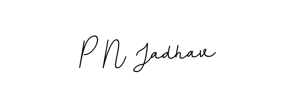 Use a signature maker to create a handwritten signature online. With this signature software, you can design (BallpointsItalic-DORy9) your own signature for name P N Jadhav. P N Jadhav signature style 11 images and pictures png