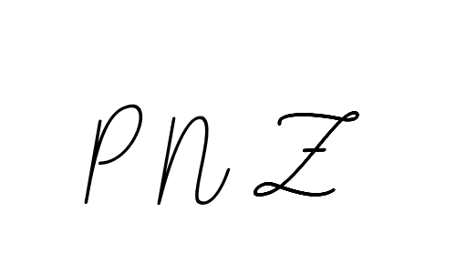 Design your own signature with our free online signature maker. With this signature software, you can create a handwritten (BallpointsItalic-DORy9) signature for name P N Z. P N Z signature style 11 images and pictures png