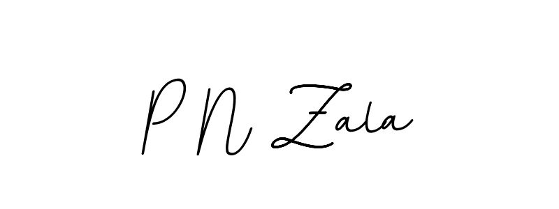 P N Zala stylish signature style. Best Handwritten Sign (BallpointsItalic-DORy9) for my name. Handwritten Signature Collection Ideas for my name P N Zala. P N Zala signature style 11 images and pictures png