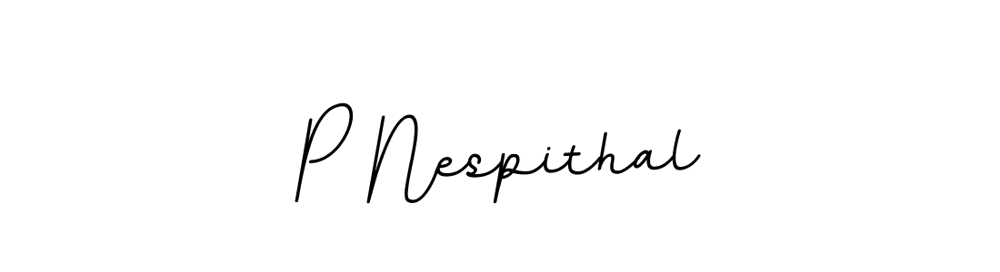 Make a beautiful signature design for name P Nespithal. With this signature (BallpointsItalic-DORy9) style, you can create a handwritten signature for free. P Nespithal signature style 11 images and pictures png