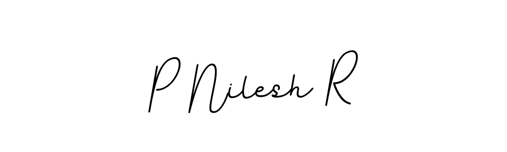 P Nilesh R stylish signature style. Best Handwritten Sign (BallpointsItalic-DORy9) for my name. Handwritten Signature Collection Ideas for my name P Nilesh R. P Nilesh R signature style 11 images and pictures png