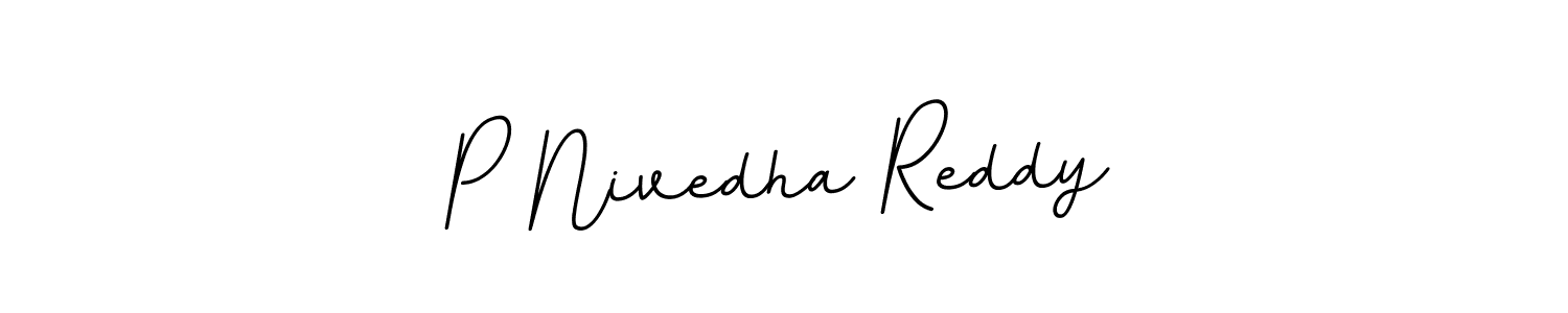 This is the best signature style for the P Nivedha Reddy name. Also you like these signature font (BallpointsItalic-DORy9). Mix name signature. P Nivedha Reddy signature style 11 images and pictures png