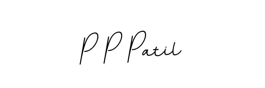 Use a signature maker to create a handwritten signature online. With this signature software, you can design (BallpointsItalic-DORy9) your own signature for name P P Patil. P P Patil signature style 11 images and pictures png