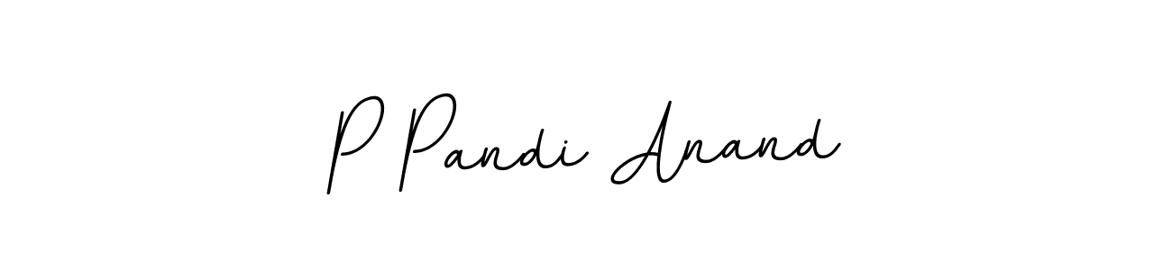 The best way (BallpointsItalic-DORy9) to make a short signature is to pick only two or three words in your name. The name P Pandi Anand include a total of six letters. For converting this name. P Pandi Anand signature style 11 images and pictures png