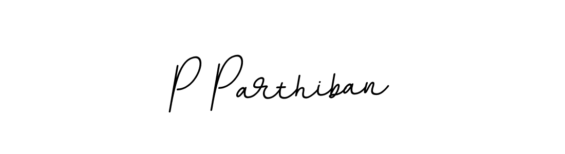 How to make P Parthiban name signature. Use BallpointsItalic-DORy9 style for creating short signs online. This is the latest handwritten sign. P Parthiban signature style 11 images and pictures png