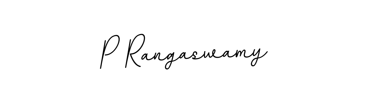 Create a beautiful signature design for name P Rangaswamy. With this signature (BallpointsItalic-DORy9) fonts, you can make a handwritten signature for free. P Rangaswamy signature style 11 images and pictures png