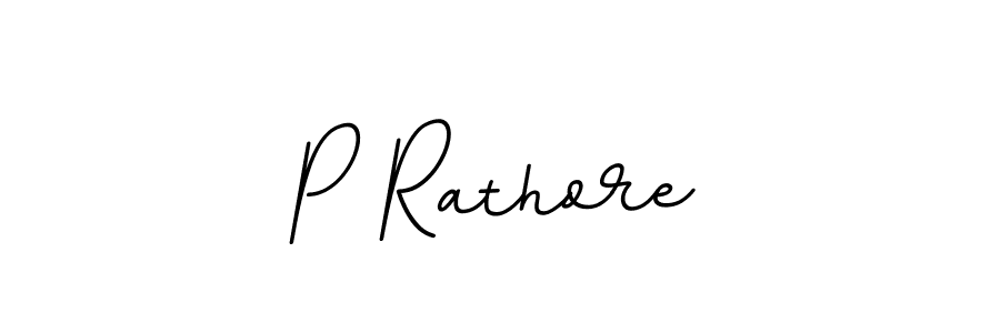 Create a beautiful signature design for name P Rathore. With this signature (BallpointsItalic-DORy9) fonts, you can make a handwritten signature for free. P Rathore signature style 11 images and pictures png