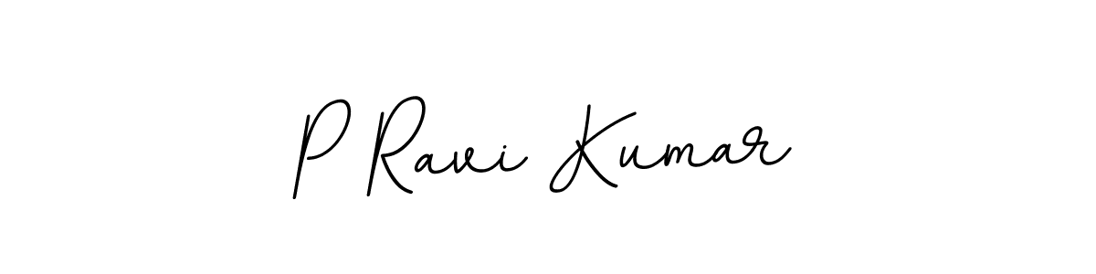 How to make P Ravi Kumar name signature. Use BallpointsItalic-DORy9 style for creating short signs online. This is the latest handwritten sign. P Ravi Kumar signature style 11 images and pictures png