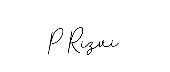 Make a beautiful signature design for name P Rizvi. With this signature (BallpointsItalic-DORy9) style, you can create a handwritten signature for free. P Rizvi signature style 11 images and pictures png