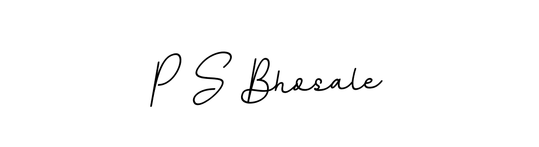 How to make P S Bhosale name signature. Use BallpointsItalic-DORy9 style for creating short signs online. This is the latest handwritten sign. P S Bhosale signature style 11 images and pictures png