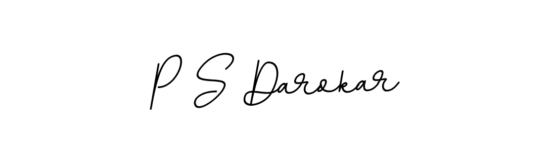 Make a beautiful signature design for name P S Darokar. With this signature (BallpointsItalic-DORy9) style, you can create a handwritten signature for free. P S Darokar signature style 11 images and pictures png