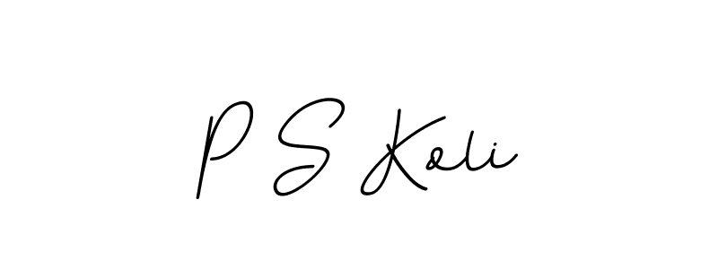 BallpointsItalic-DORy9 is a professional signature style that is perfect for those who want to add a touch of class to their signature. It is also a great choice for those who want to make their signature more unique. Get P S Koli name to fancy signature for free. P S Koli signature style 11 images and pictures png