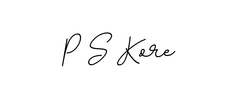 Use a signature maker to create a handwritten signature online. With this signature software, you can design (BallpointsItalic-DORy9) your own signature for name P S Kore. P S Kore signature style 11 images and pictures png