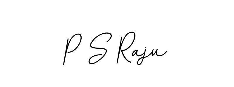 Make a beautiful signature design for name P S Raju. With this signature (BallpointsItalic-DORy9) style, you can create a handwritten signature for free. P S Raju signature style 11 images and pictures png