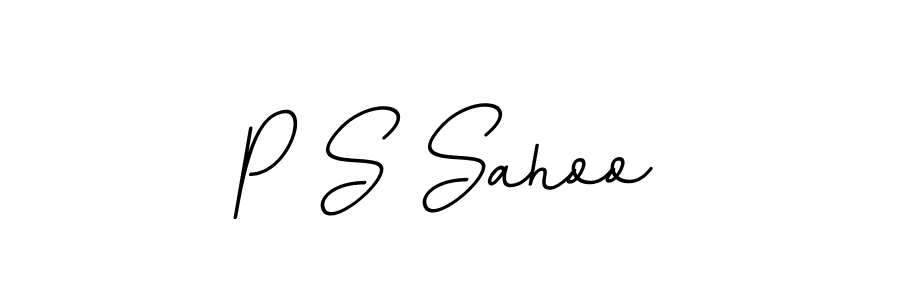 Use a signature maker to create a handwritten signature online. With this signature software, you can design (BallpointsItalic-DORy9) your own signature for name P S Sahoo. P S Sahoo signature style 11 images and pictures png