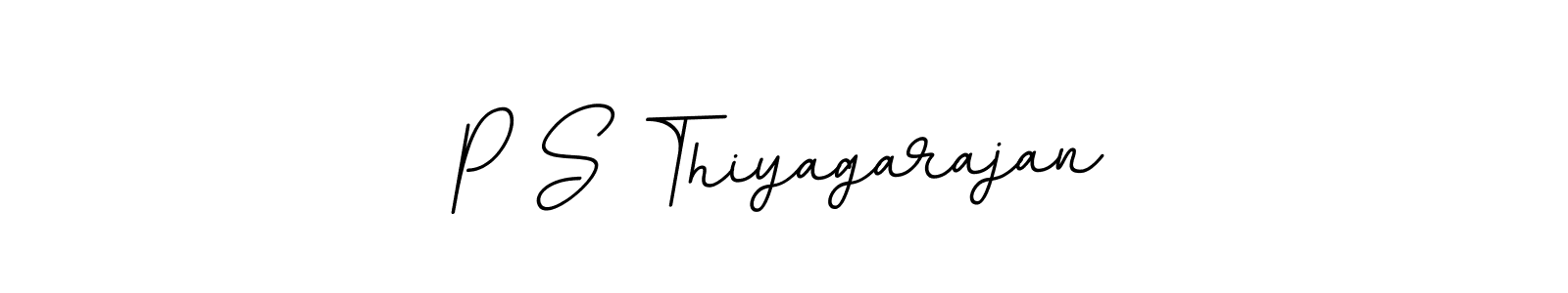 Use a signature maker to create a handwritten signature online. With this signature software, you can design (BallpointsItalic-DORy9) your own signature for name P S Thiyagarajan. P S Thiyagarajan signature style 11 images and pictures png