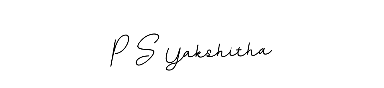 You should practise on your own different ways (BallpointsItalic-DORy9) to write your name (P S Yakshitha) in signature. don't let someone else do it for you. P S Yakshitha signature style 11 images and pictures png