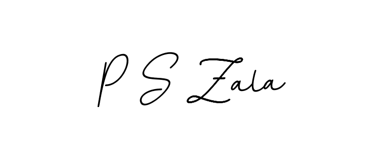 You should practise on your own different ways (BallpointsItalic-DORy9) to write your name (P S Zala) in signature. don't let someone else do it for you. P S Zala signature style 11 images and pictures png