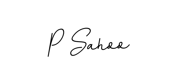 Make a beautiful signature design for name P Sahoo. With this signature (BallpointsItalic-DORy9) style, you can create a handwritten signature for free. P Sahoo signature style 11 images and pictures png