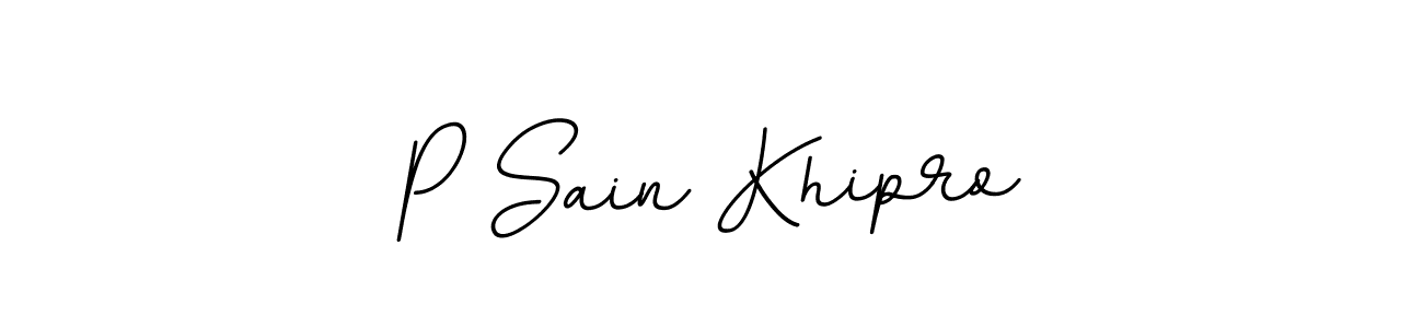 Design your own signature with our free online signature maker. With this signature software, you can create a handwritten (BallpointsItalic-DORy9) signature for name P Sain Khipro. P Sain Khipro signature style 11 images and pictures png