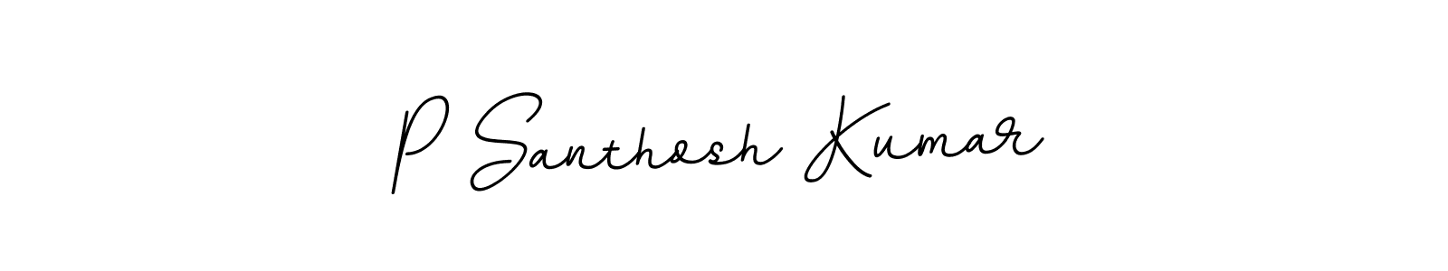 Design your own signature with our free online signature maker. With this signature software, you can create a handwritten (BallpointsItalic-DORy9) signature for name P Santhosh Kumar. P Santhosh Kumar signature style 11 images and pictures png