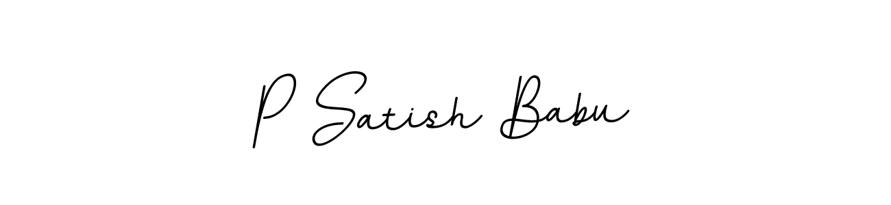 The best way (BallpointsItalic-DORy9) to make a short signature is to pick only two or three words in your name. The name P Satish Babu include a total of six letters. For converting this name. P Satish Babu signature style 11 images and pictures png