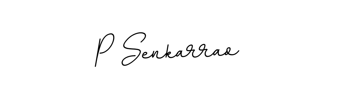 How to make P Senkarrao name signature. Use BallpointsItalic-DORy9 style for creating short signs online. This is the latest handwritten sign. P Senkarrao signature style 11 images and pictures png