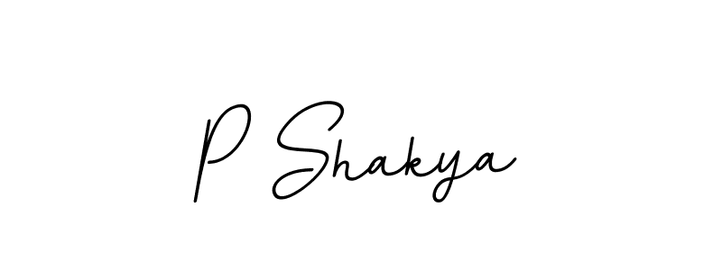 Make a beautiful signature design for name P Shakya. With this signature (BallpointsItalic-DORy9) style, you can create a handwritten signature for free. P Shakya signature style 11 images and pictures png