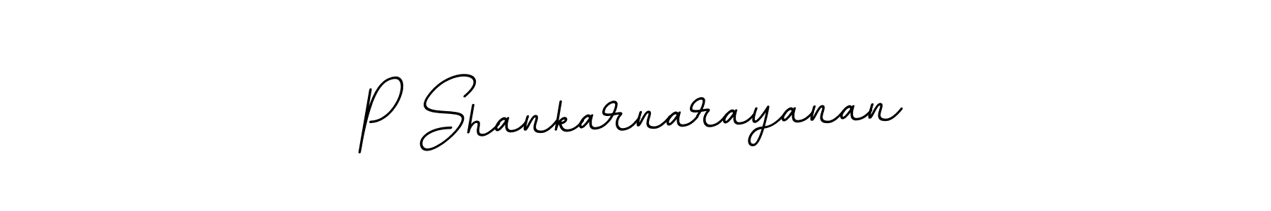 Make a beautiful signature design for name P Shankarnarayanan. With this signature (BallpointsItalic-DORy9) style, you can create a handwritten signature for free. P Shankarnarayanan signature style 11 images and pictures png