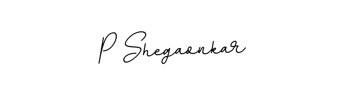 Design your own signature with our free online signature maker. With this signature software, you can create a handwritten (BallpointsItalic-DORy9) signature for name P Shegaonkar. P Shegaonkar signature style 11 images and pictures png