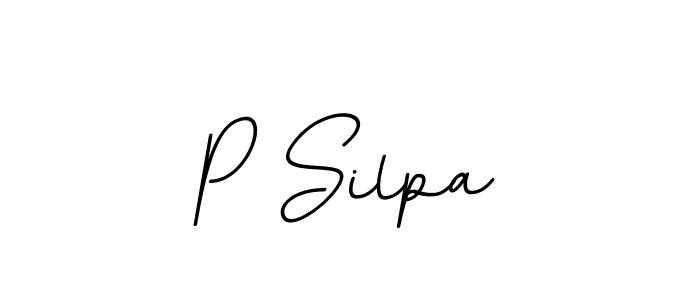 How to make P Silpa signature? BallpointsItalic-DORy9 is a professional autograph style. Create handwritten signature for P Silpa name. P Silpa signature style 11 images and pictures png