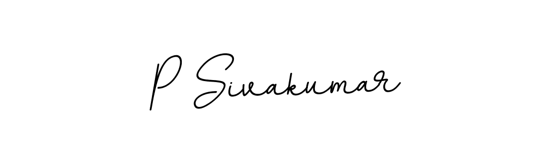 Design your own signature with our free online signature maker. With this signature software, you can create a handwritten (BallpointsItalic-DORy9) signature for name P Sivakumar. P Sivakumar signature style 11 images and pictures png