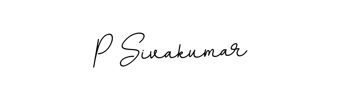 Use a signature maker to create a handwritten signature online. With this signature software, you can design (BallpointsItalic-DORy9) your own signature for name P Sivakumar. P Sivakumar signature style 11 images and pictures png