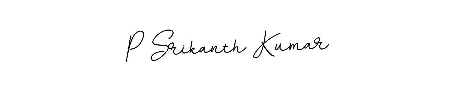 How to make P Srikanth Kumar name signature. Use BallpointsItalic-DORy9 style for creating short signs online. This is the latest handwritten sign. P Srikanth Kumar signature style 11 images and pictures png