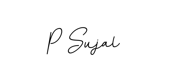 if you are searching for the best signature style for your name P Sujal. so please give up your signature search. here we have designed multiple signature styles  using BallpointsItalic-DORy9. P Sujal signature style 11 images and pictures png