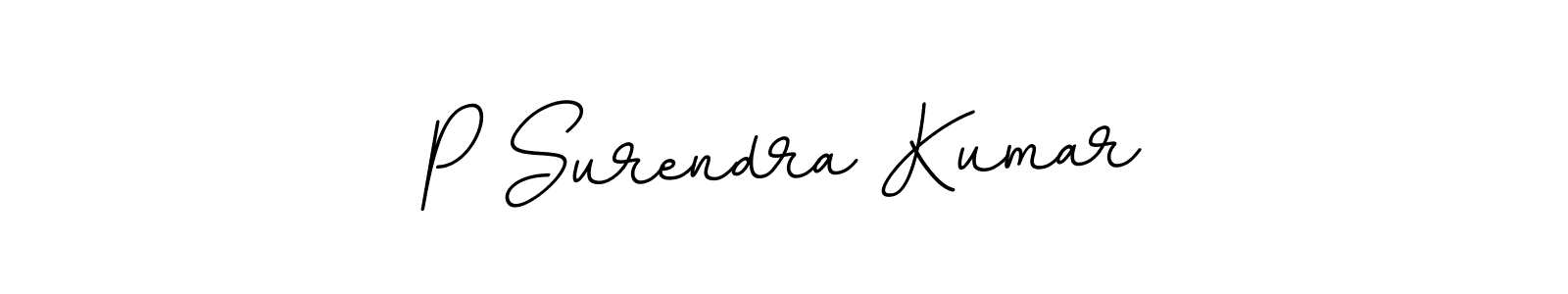Make a beautiful signature design for name P Surendra Kumar. With this signature (BallpointsItalic-DORy9) style, you can create a handwritten signature for free. P Surendra Kumar signature style 11 images and pictures png