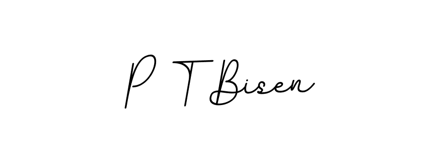 BallpointsItalic-DORy9 is a professional signature style that is perfect for those who want to add a touch of class to their signature. It is also a great choice for those who want to make their signature more unique. Get P T Bisen name to fancy signature for free. P T Bisen signature style 11 images and pictures png