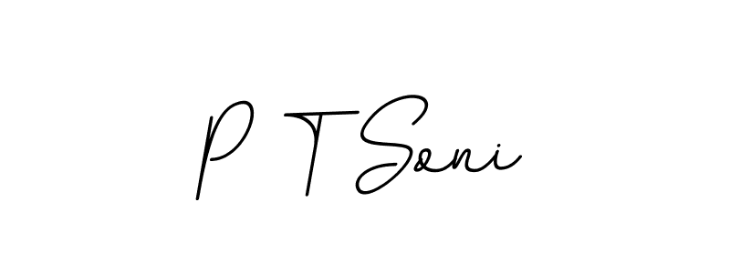 How to make P T Soni signature? BallpointsItalic-DORy9 is a professional autograph style. Create handwritten signature for P T Soni name. P T Soni signature style 11 images and pictures png